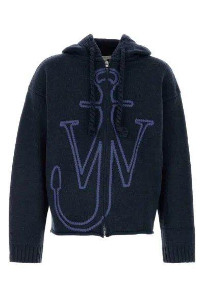 Jw Anderson Blue Wool Sweater
