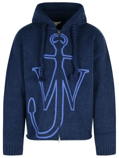 JW ANDERSON JW ANDERSON BLUE WOOL SWEATER MEN