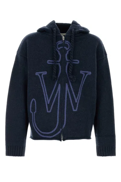 Jw Anderson Blue Wool Sweater