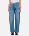Jw Anderson Twisted Denim Trousers Embroidered Pocket In Blue