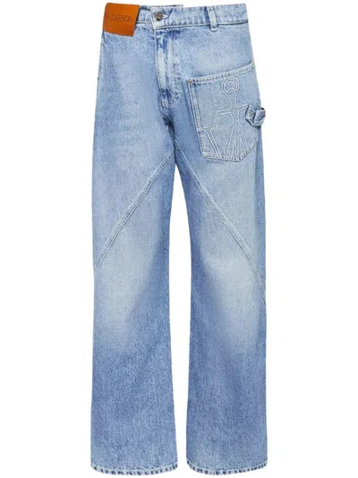 Jw Anderson Blue Workwear Straight-leg Jeans