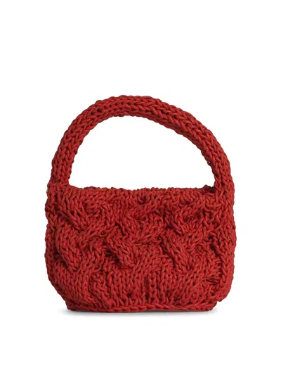 JW ANDERSON KNIT ORANGE LEATHER BAG