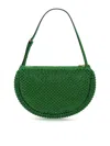 Jw Anderson Women Green Suede Bumper-moon Shoulder Bag In Green