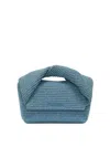 Jw Anderson Medium Twister Raffia Tote Bag In Blue