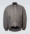 Jw Anderson Oversized Curved Hem Bomber Jacket Steel In Gray
