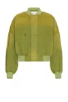 Jw Anderson Green Relaxed Cotton Bomber Jacket In Green