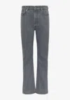 Jw Anderson Boot-cut Faded Jeans In Gray