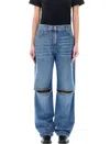 Jw Anderson Cut-out Bootcut Jeans In Light Blue