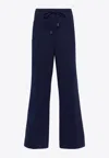 Jw Anderson Bootcut Track Pants In Blue