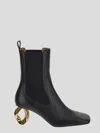 Jw Anderson Woman Ankle Boots Black Size 10 Calfskin