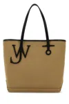 Jw Anderson Beige Canvas Small Anchor Bucket Bag Beigeblack Borse A Mano