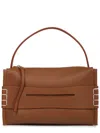 Jw Anderson Loafer Leather Shoulder Bag With Detachable Strap In Brown