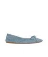 Jw Anderson Blue Calf Suede Print Ballerina Flats In Gray