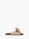 Jw Anderson Bow Flat Sandals In Neutrals