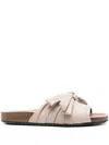 Jw Anderson Bow Flat Slides In Neutrals