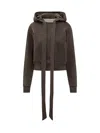 Jw Anderson Cotton Jersey Hoodie In Brown