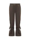 Jw Anderson Tie-fastening Cuffed Trousers In Brown
