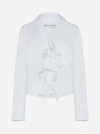 JW ANDERSON BOW-TIE COTTON CROPPED SHIRT