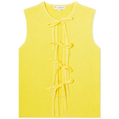 Jw Anderson Bow Tie Tank Top In Yellow
