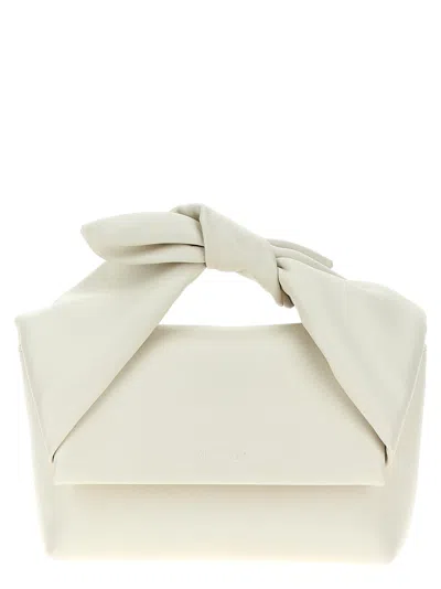 Jw Anderson Bow Twister Midi Hand Bags White