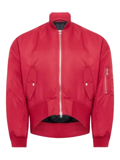 Jw Anderson Boxy Zip-front Bomber Jacket In Pink