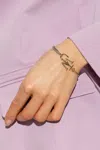 Jw Anderson Jw-initials Anchor Logo Bracelet In Gold