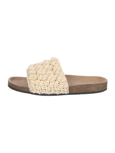 Pre-owned Jw Anderson Braided Accents Slides In Neutral