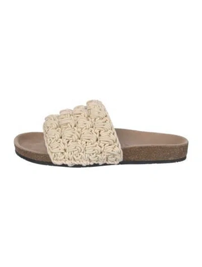 Pre-owned Jw Anderson Braided Accents Slides In Neutral