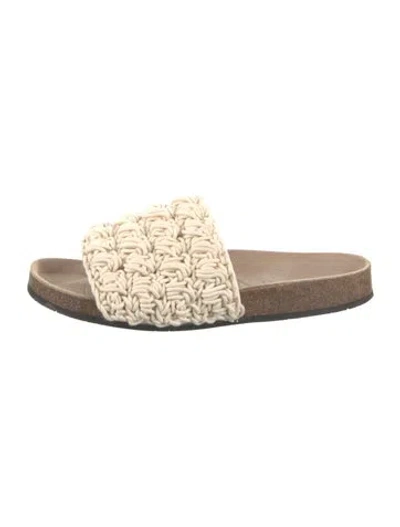Pre-owned Jw Anderson Braided Accents Slides In Neutrals