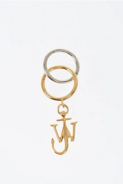 Jw Anderson Brass Anchor Interlocking Ring In Gold