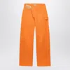 Jw Anderson Twisted Denim Jeans Five Pocket Design In Orange