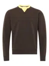 Jw Anderson Contrast-trim Sweatshirt In Brown