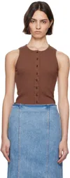 Jw Anderson Button Front Stretch Cotton Tank