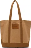 Jw Anderson Brown Canvas Digital Print Tote In 619 Tobacco