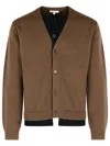 Jw Anderson Brown Cashmere Blend Layered Cardigan In Brown