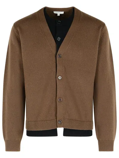 Jw Anderson J. W. Anderson 'contrast Layered' Cardigan In Brown