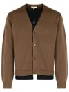 Jw Anderson Brown Cashmere Blend Layered Cardigan In Brown
