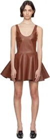 Jw Anderson Leather Circle Skirt Mini Dress