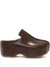 Jw Anderson Plateau-mules Aus Wildleder 50mm In Brown