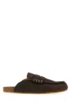Jw Anderson Brown Leather Stitch Slippers In Brown