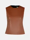 Jw Anderson Brown Leather Tank Top In Brown