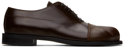 Jw Anderson Brown Paw Oxfords In 19191- 201- Drk Brwn