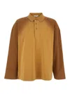 Jw Anderson Brown Polo Shirt With Classic Collar And Logo Detail On The Front In Brown