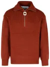 Jw Anderson High Collar Ribbed Texture Sweater