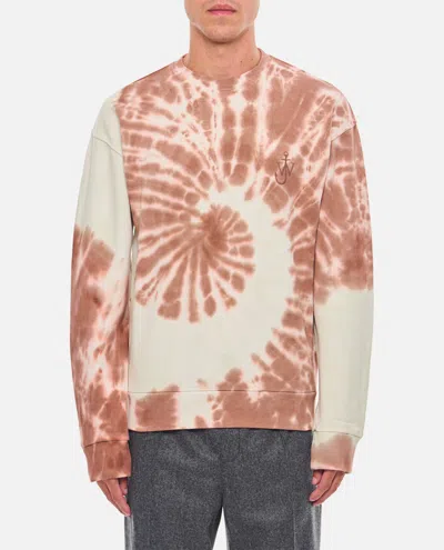 Jw Anderson Brown Roundneck Tie-dye Sweatshirt