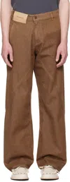 Jw Anderson Brown Twisted Workwear Jeans In 405