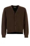 Jw Anderson Brown Cashmere Blend Layered Cardigan In Brown