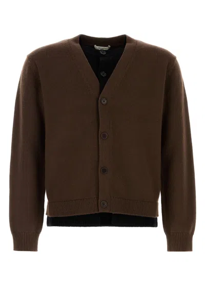 JW ANDERSON JW ANDERSON BROWN WOOL BLEND CARDIGAN