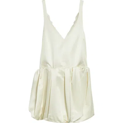 Jw Anderson Bubble Hem Camisole Minidress In Ivory