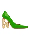Jw Anderson Bubble Shallow-mouth High Heels In Green